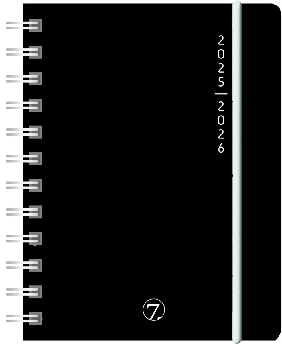 7.sans Dagplan 25/26 Svart A6