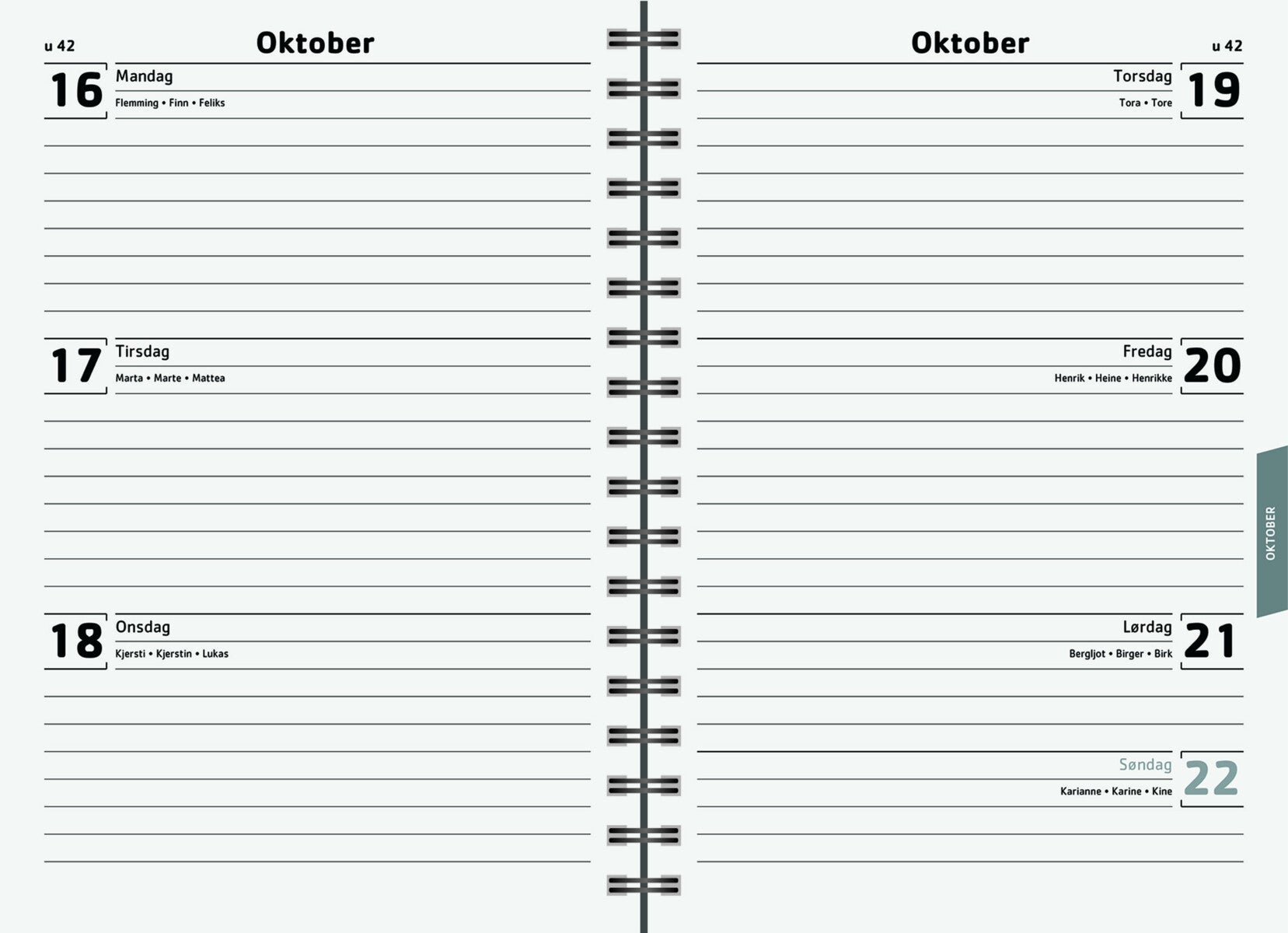 7.sans Ukeplan 25/26 Little Plants A5