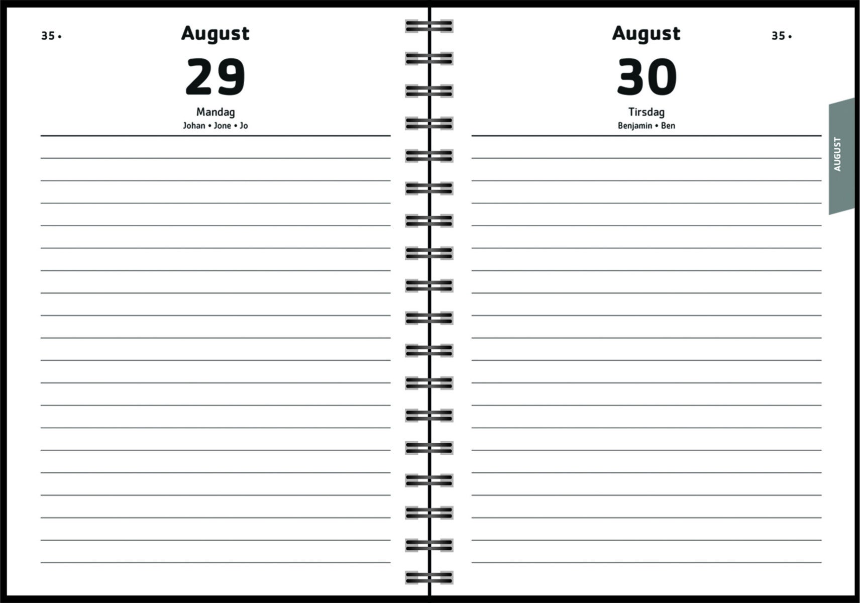 7.sans Dagplan 25/26 Bubble Planner A6