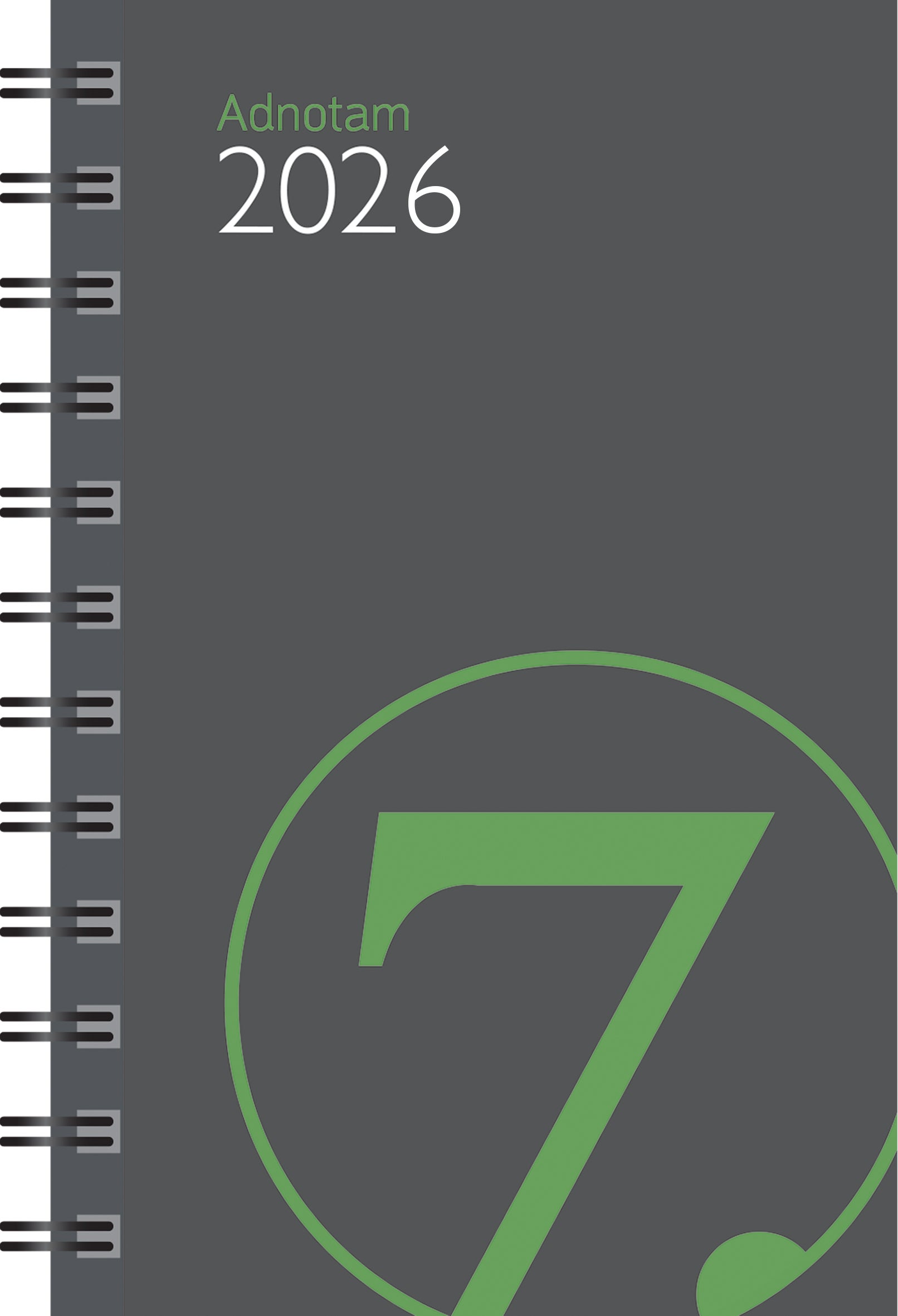 Kalender 2026 7.Sans Adnotam Refill Spiral Grå