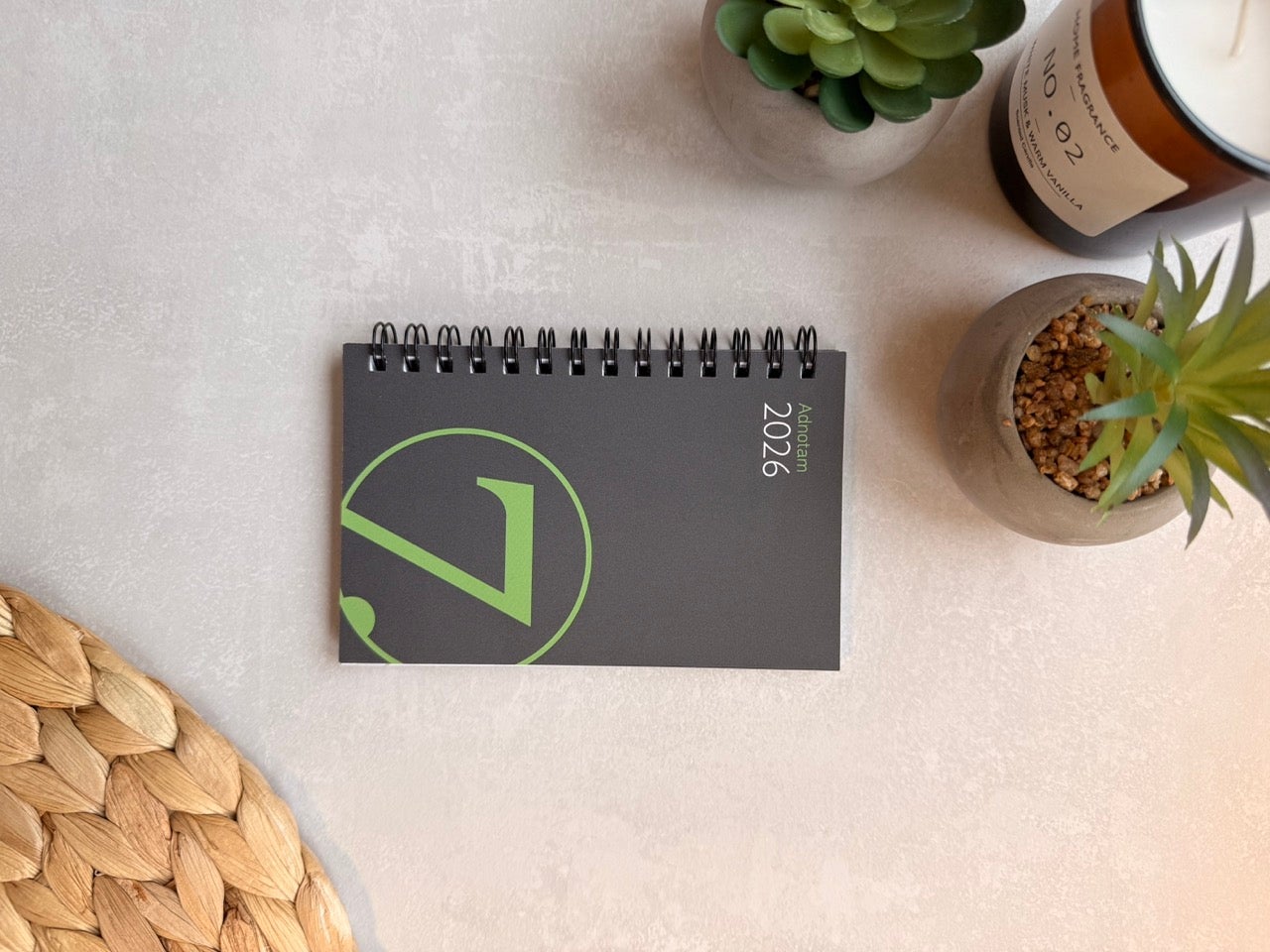 Kalender 2026 7.Sans Adnotam Refill Spiral Grå