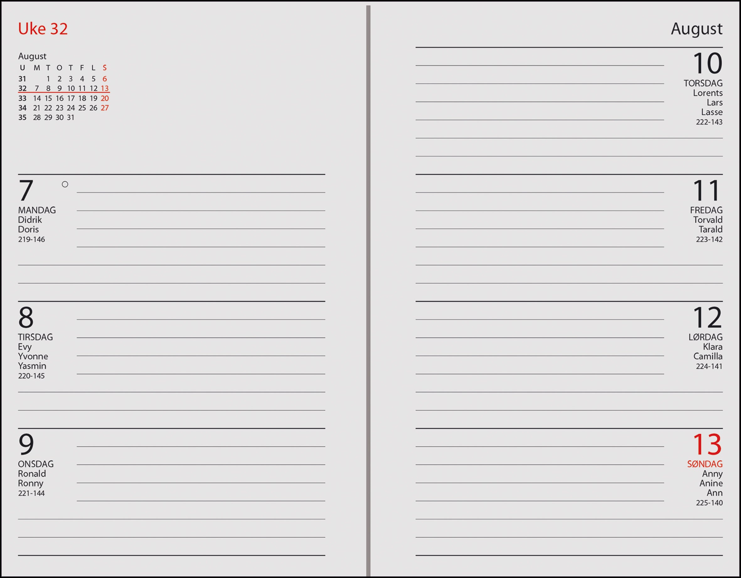 Kalender 2026 7.Sans Adnotam Ib Sort