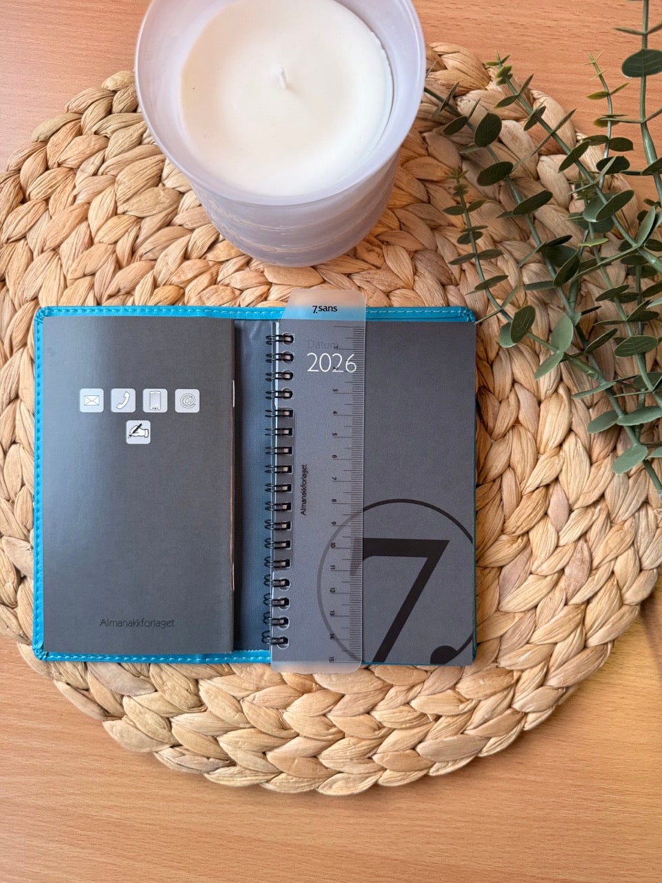 Kalender 2026 7.Sans Datum Deco Imitert Omslag