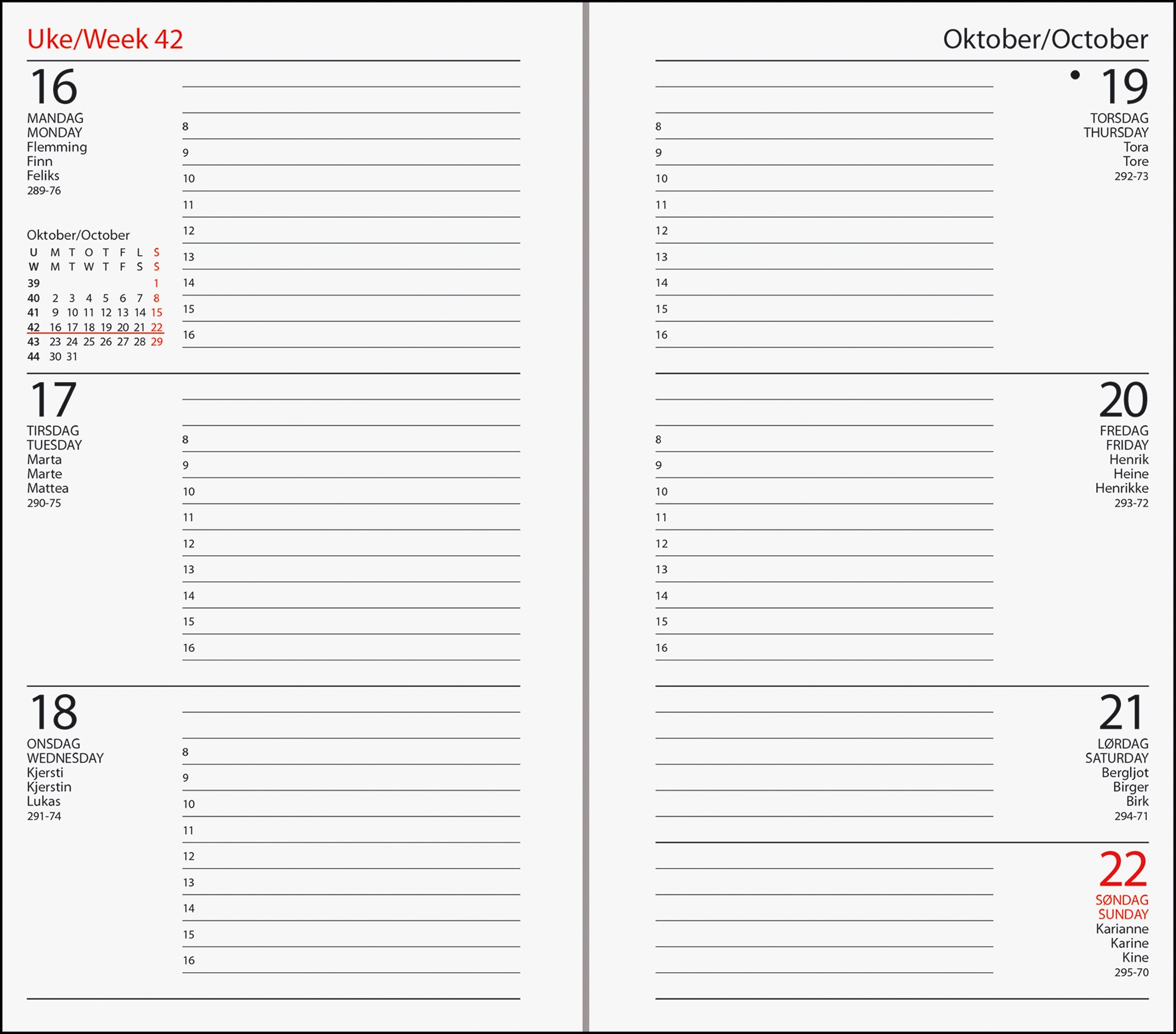 Kalender 2026 7.Sans Datum Sort
