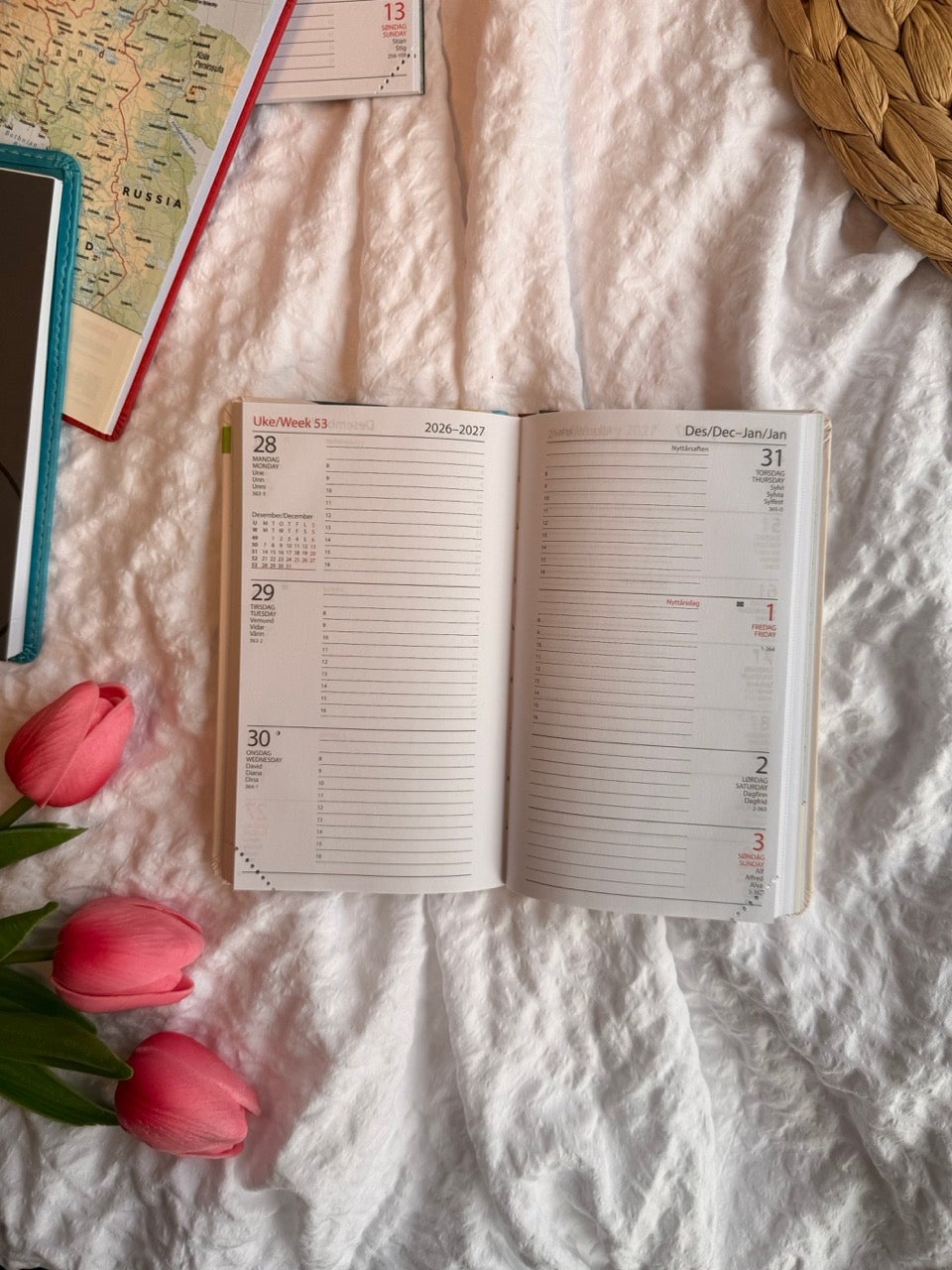 Kalender 2026 7.Sans Datum Retro Natur