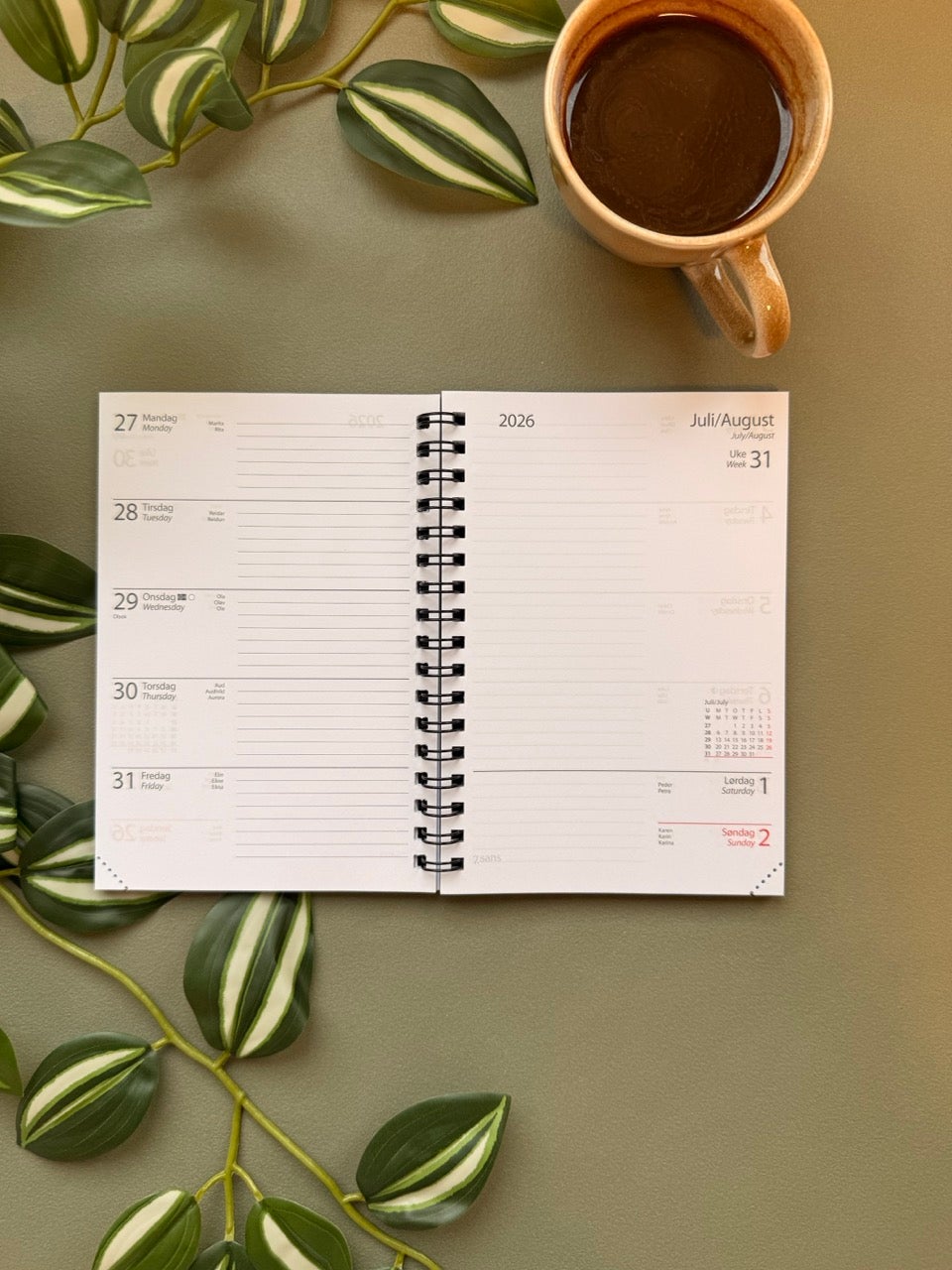 Kalender 2026 7.Sans Futurum Refill Grå