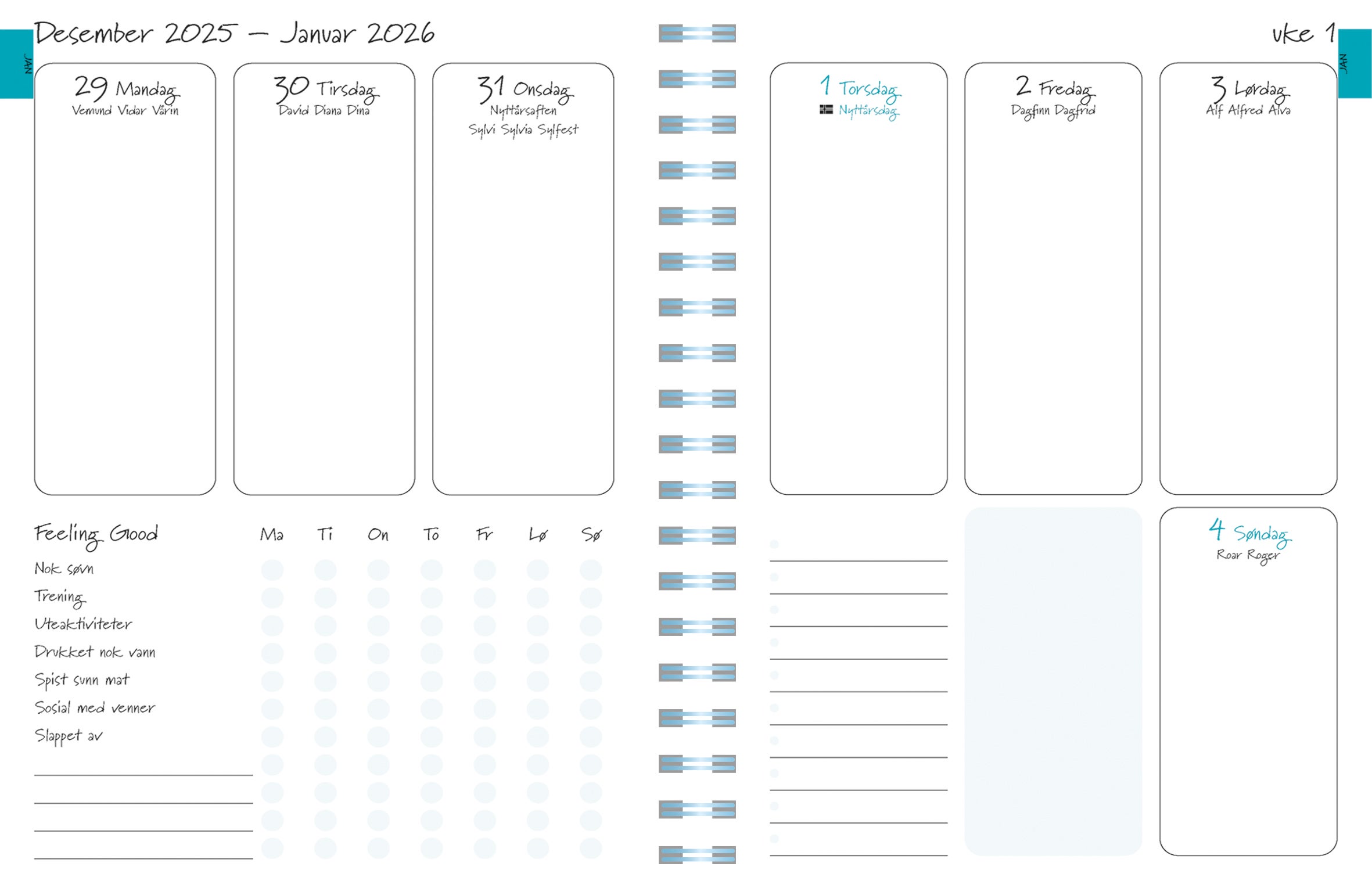 Kalender 2026 7.Sans Feel Good