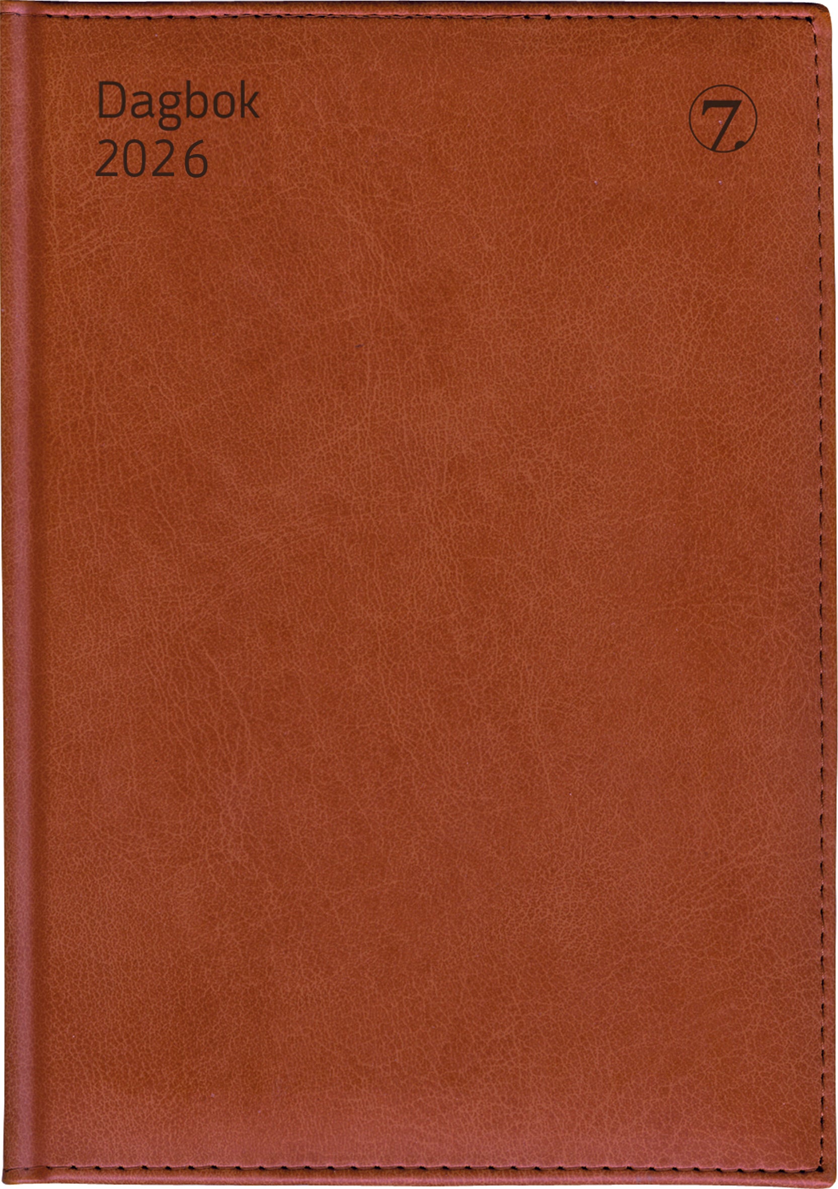 Kalender 2026 7.Sans Dagbok A5 m/mnd.reg Brun