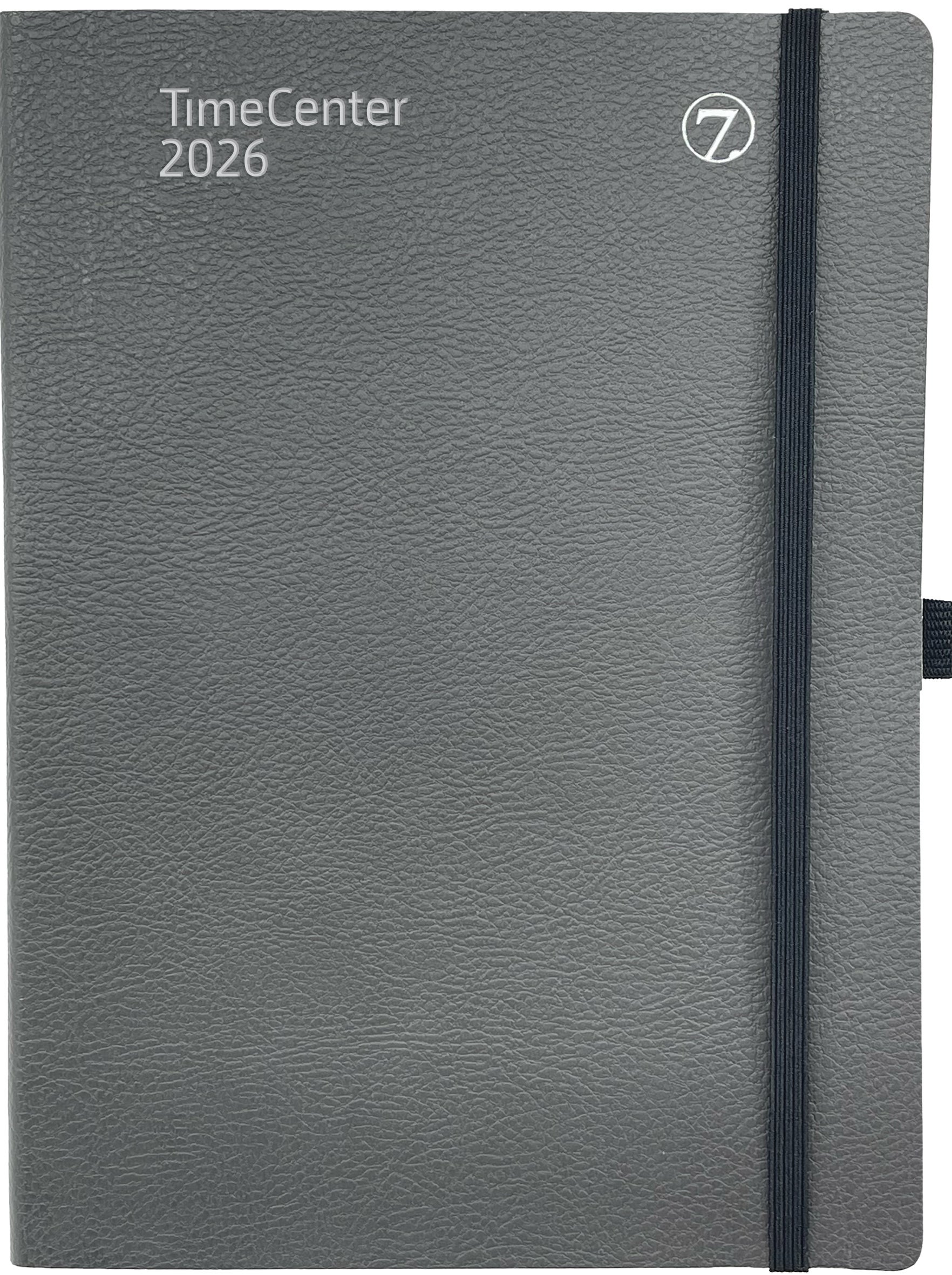 Kalender 2026 Timecenter A5 Måned Grå