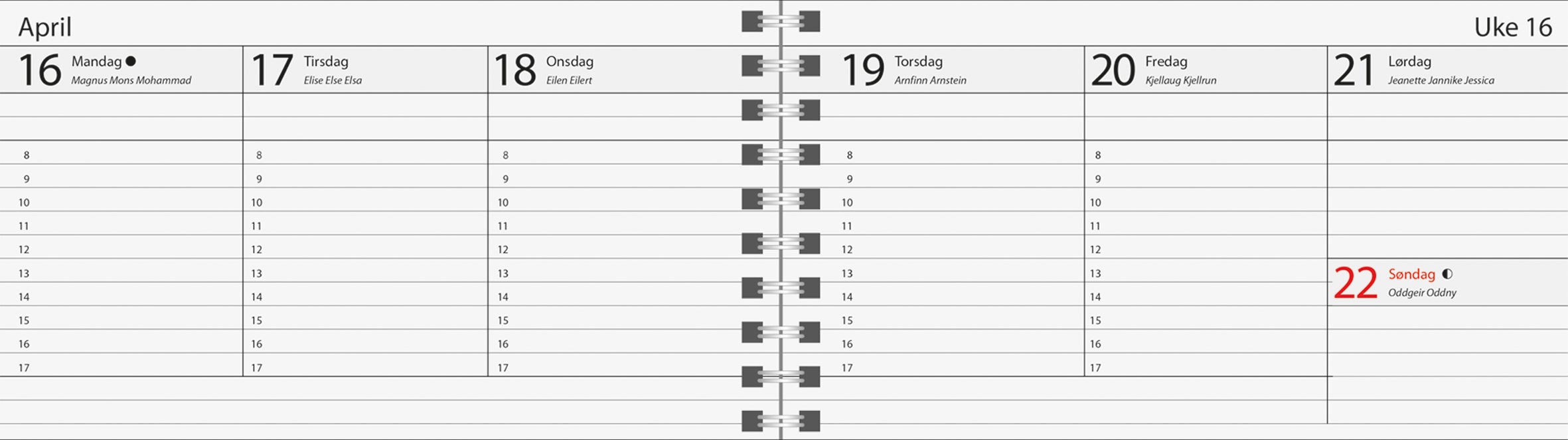 Kalender 2026 7.Sans Lille Plankalender