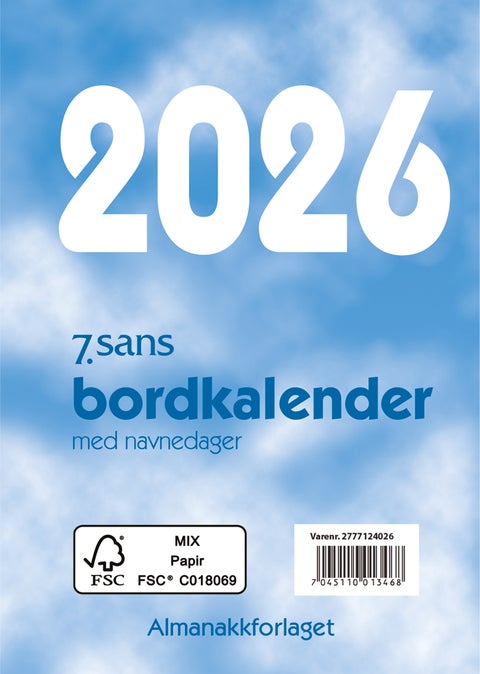 Kalender 2026 7.Sans Bordkalender