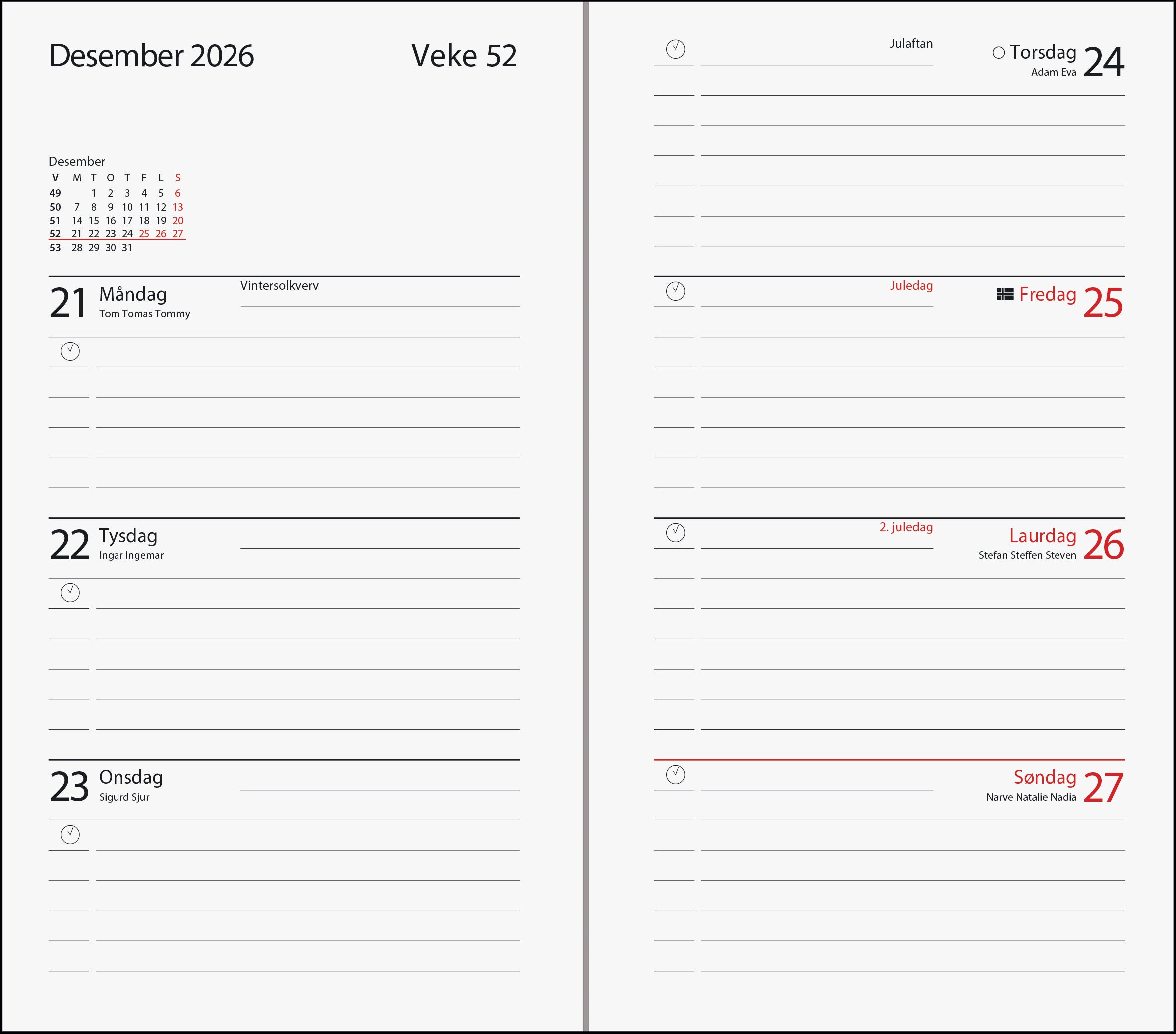 Kalender 2026 7.Sans Diem Grå