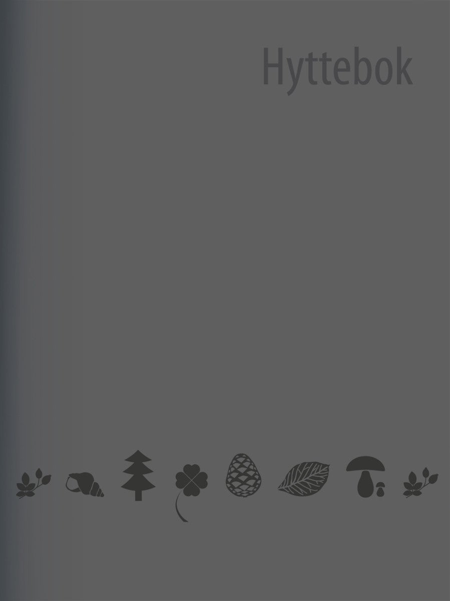 Hyttebok Innb. Imit.Skinn Grå Metallic