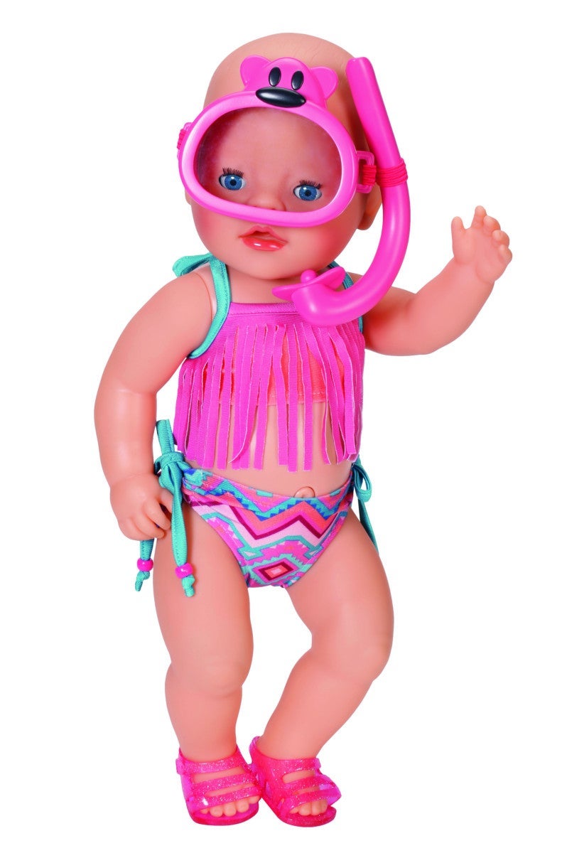 Baby Born play fun at the lake