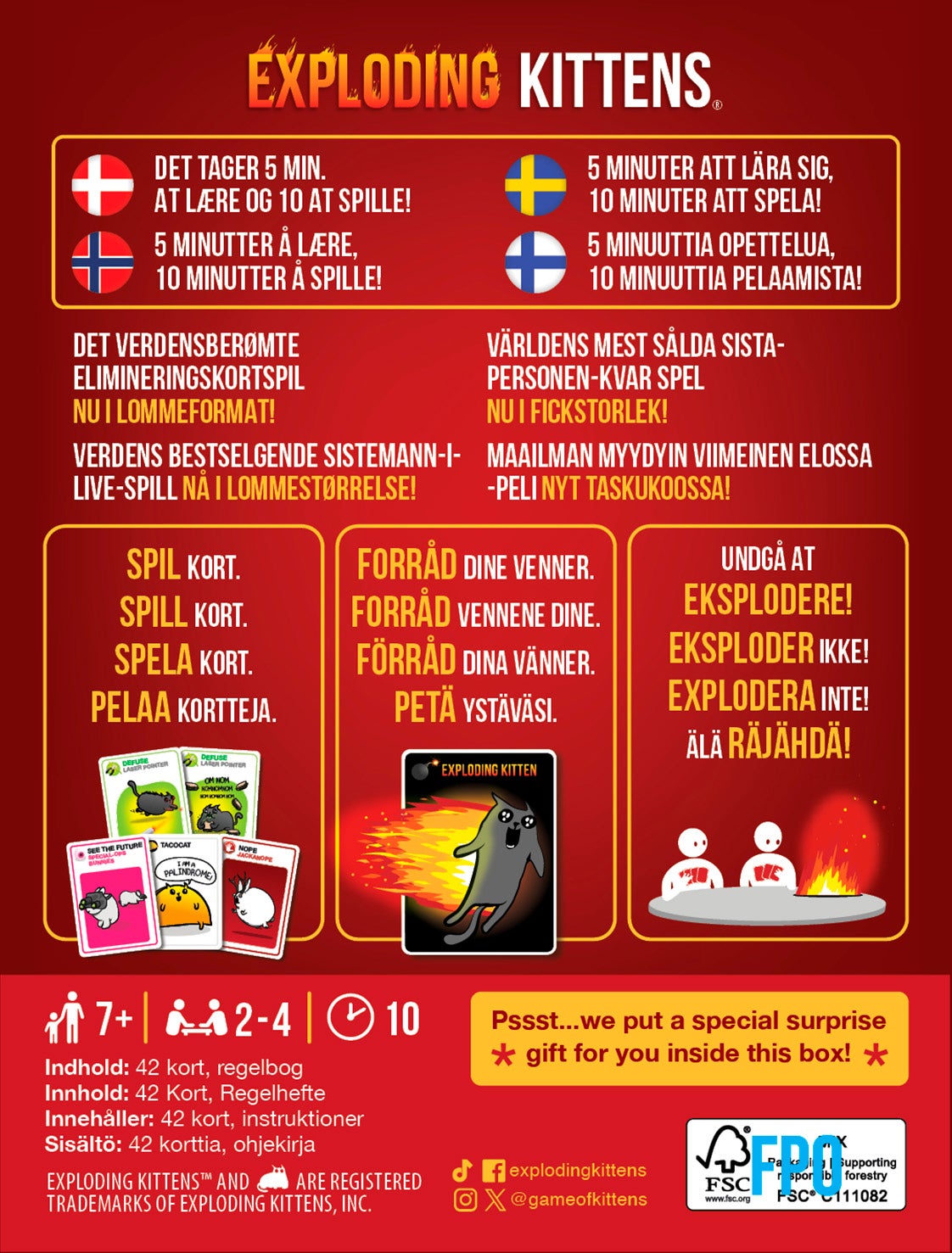 Spill Exploding Kittens Grab Game