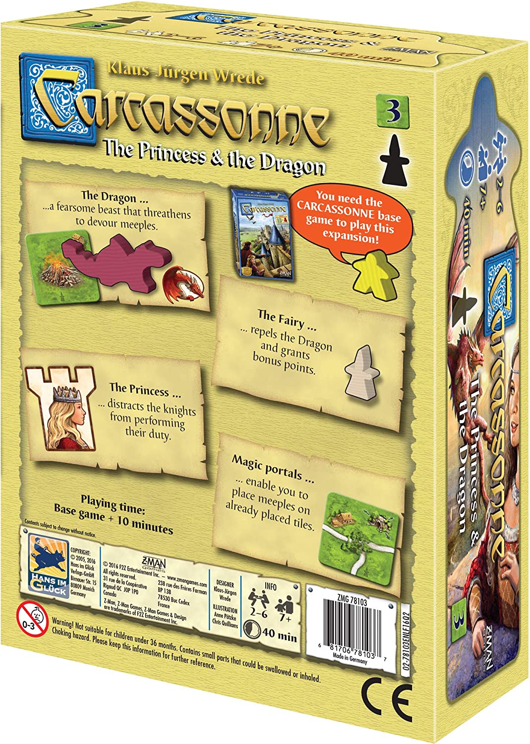 Spill Carcassonne 3 Dragon And Fairy