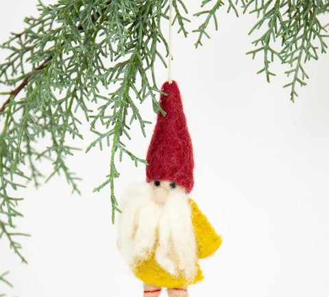 Julepynt Afroart Santa Beard Gul