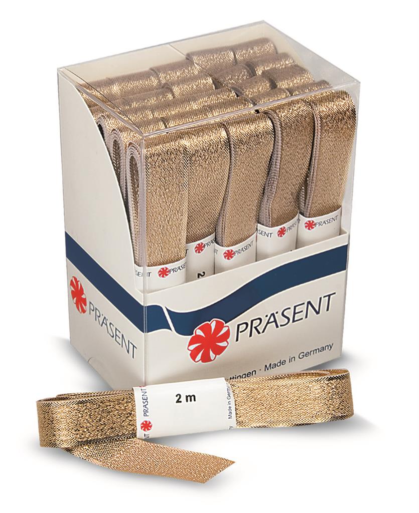 Silkebånd gull 2m 15mm