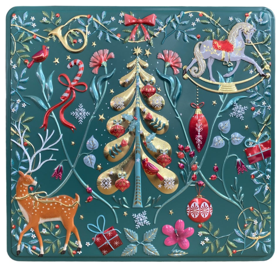 Metallboks Ornaments Grønn