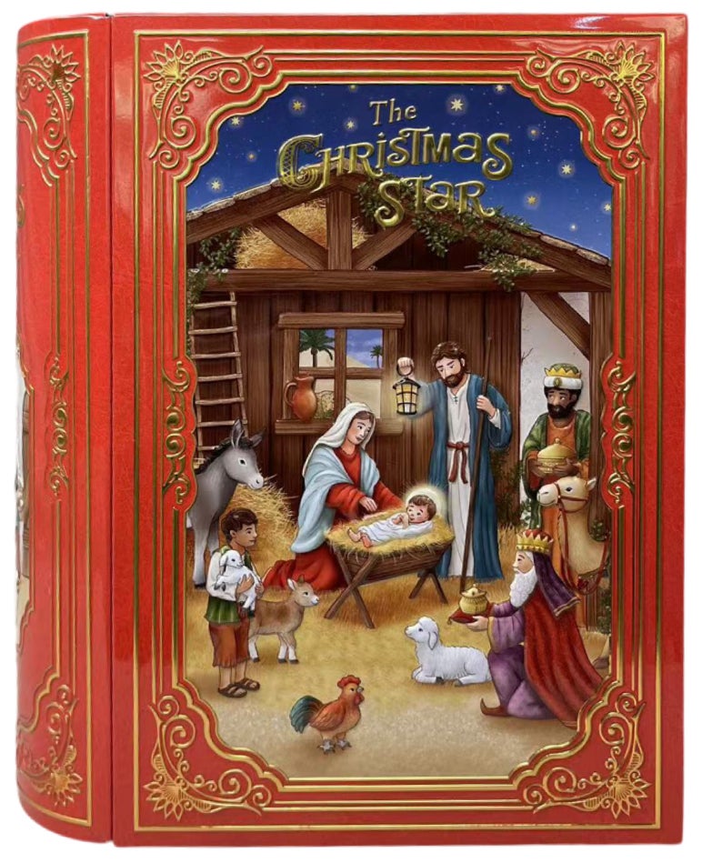 Metallboks Bok Julekrybbe