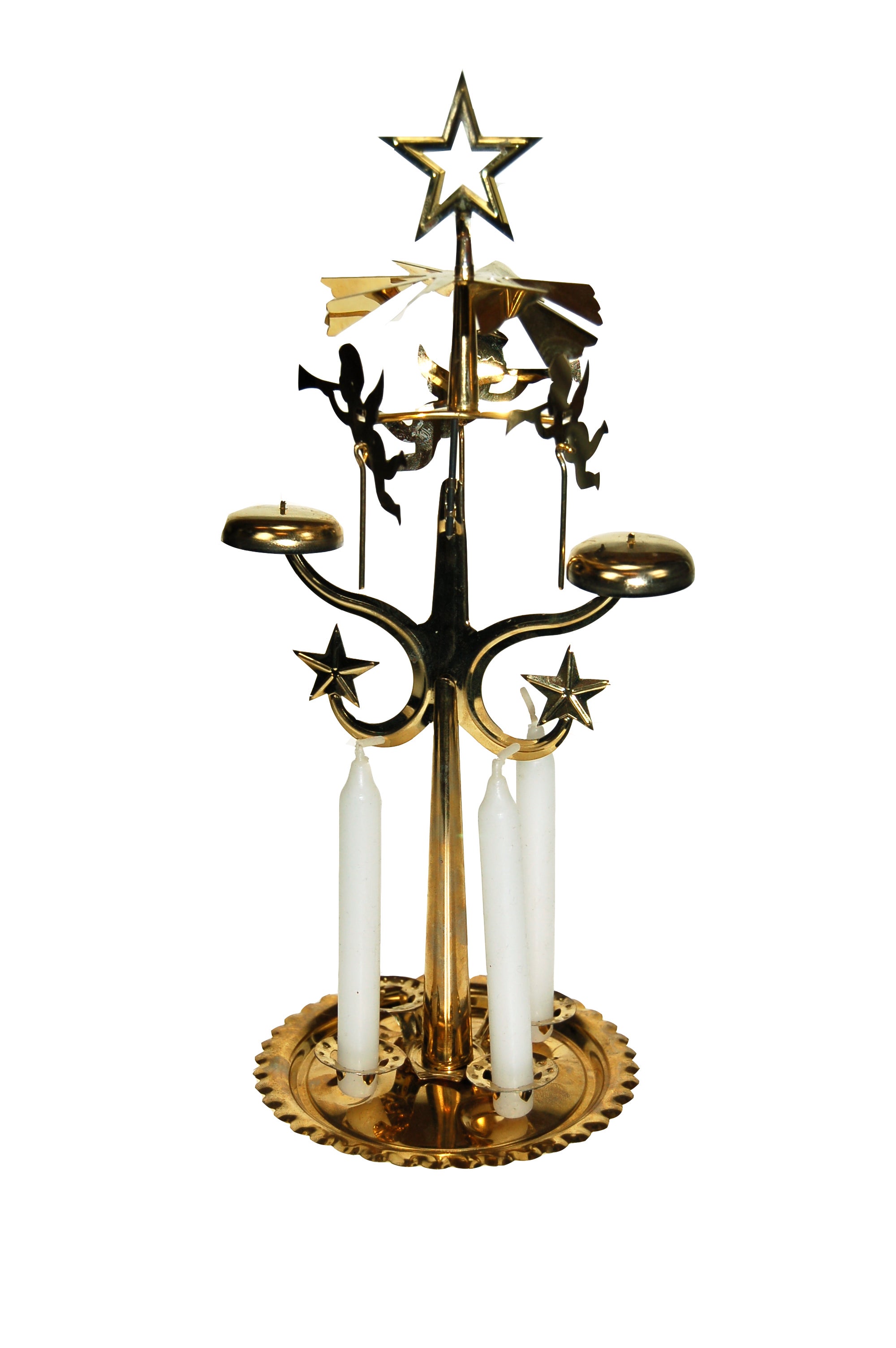 Englespill m 4 lys engel gull Inkl 4 lys