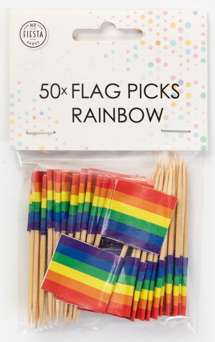 Kakeflagg 50pk Flagg Pride regnbue