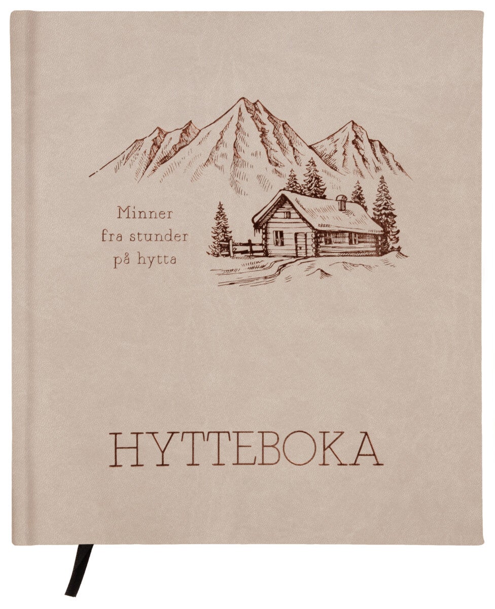 Hyttebok minner fra hytta 21x24cm beige