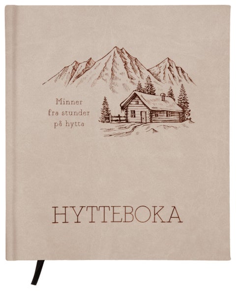 Hyttebok minner fra hytta 21x24cm beige