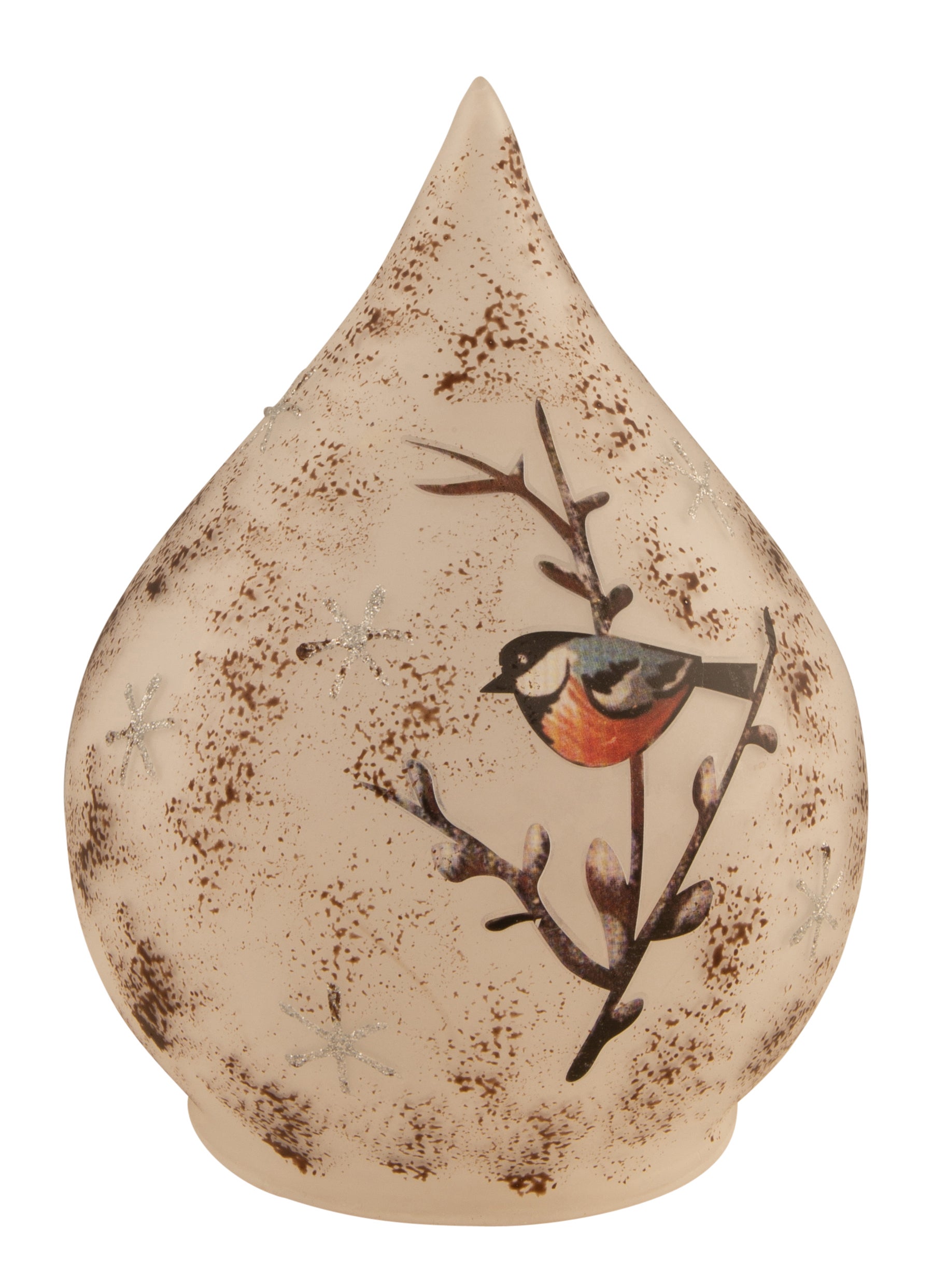 Lyslykt LED Glass Dompapp Hvit