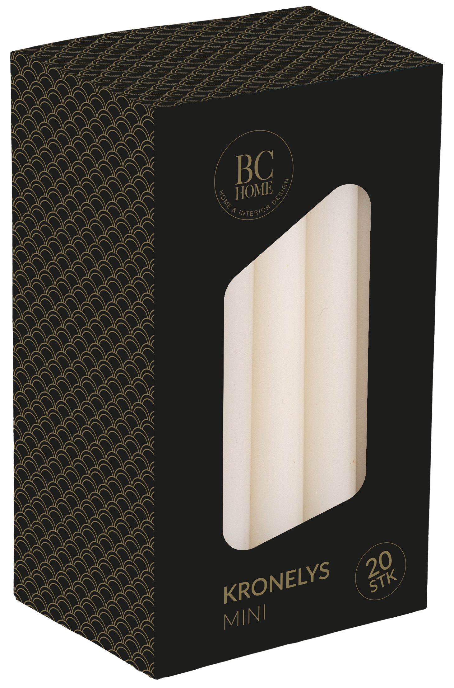 Kronelys Mini 10cm 20stk Hvit