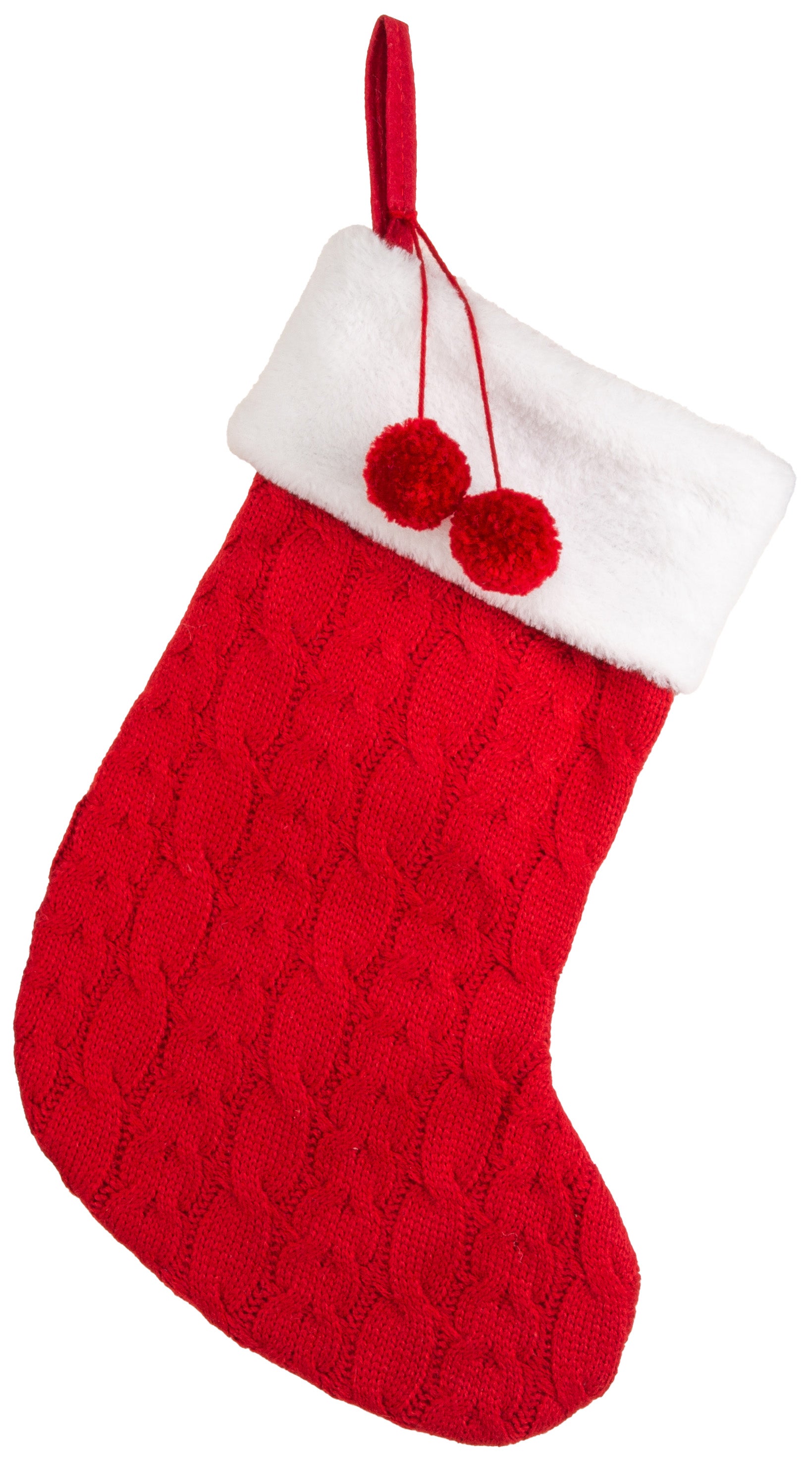 Julestrømpe Rød Strikket 45x20