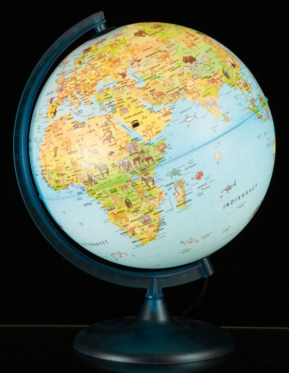 Globus 30cm m/lys Safari Norsk LED