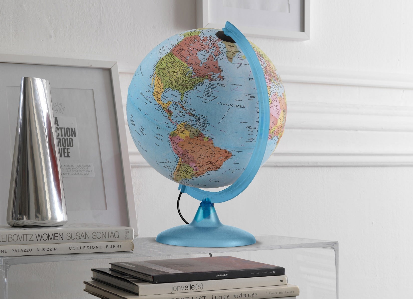 Globus 25cm m/lys Night & Day LED Norsk