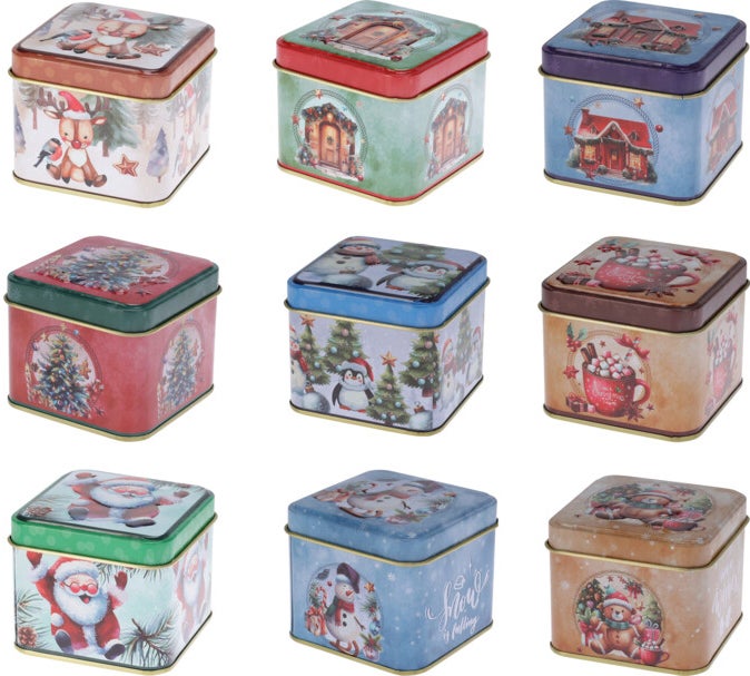 Metallboks Nostalgi Julemotiv