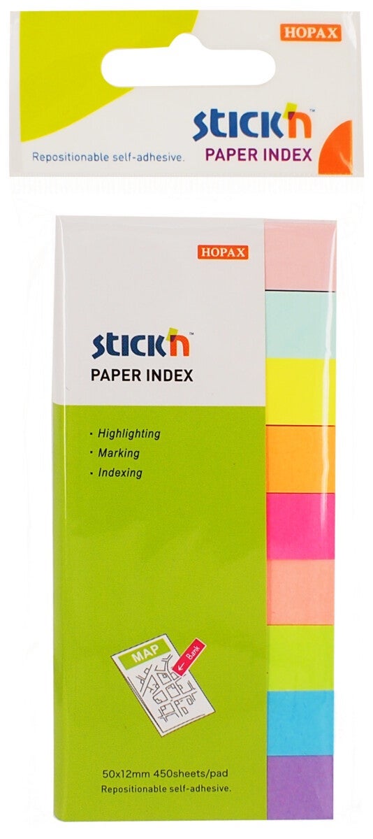 Indeks Selvklebende 9X50 Blad Assortert Papir