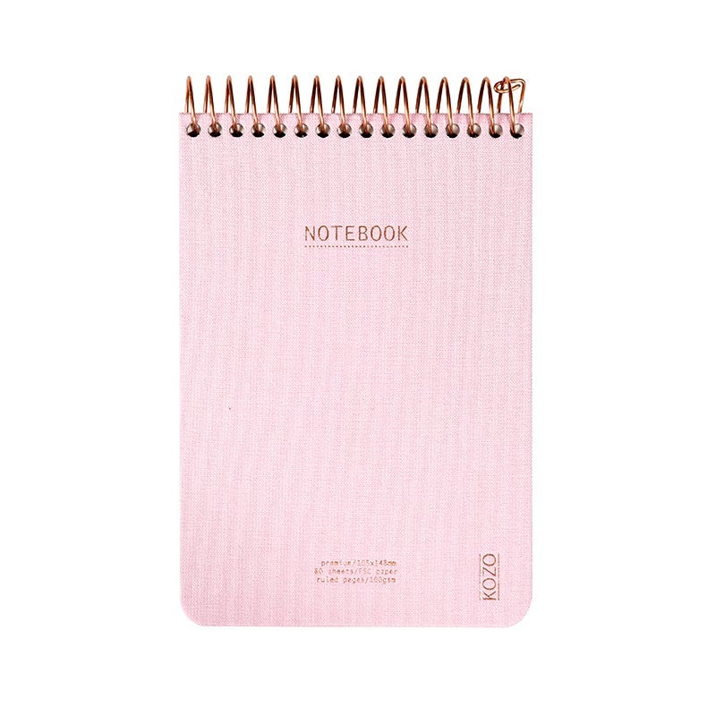 Notatbok m/spiral Kozo Premium A6 Dusty Pink 100g