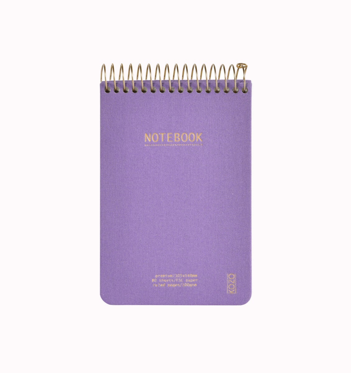 Notatbok m/spiral Kozo Premium A6 Periwinkl 100g