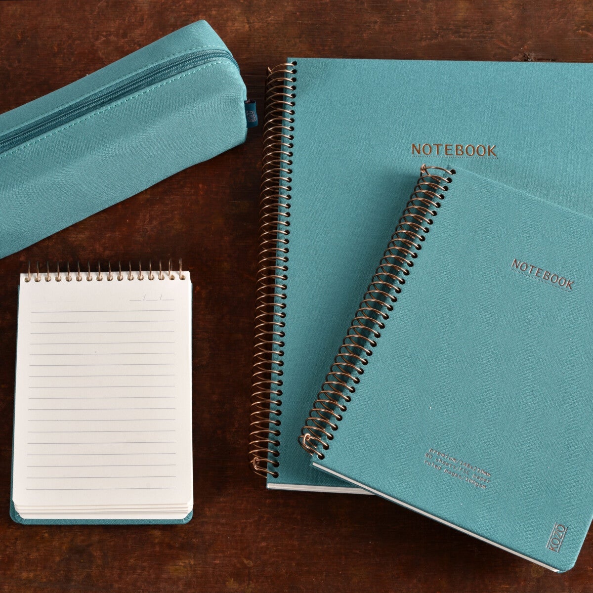 Notatbok m/spiral Kozo Premium A6 Steel Blue