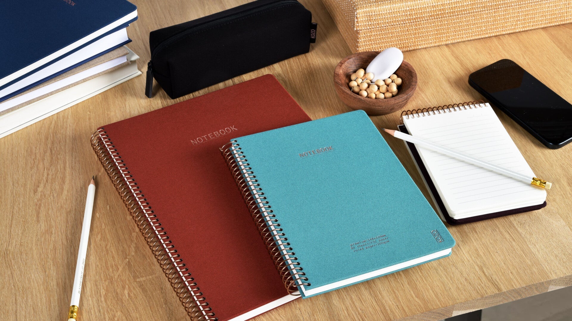 Notatbok m/spiral Kozo Premium A5 Bric