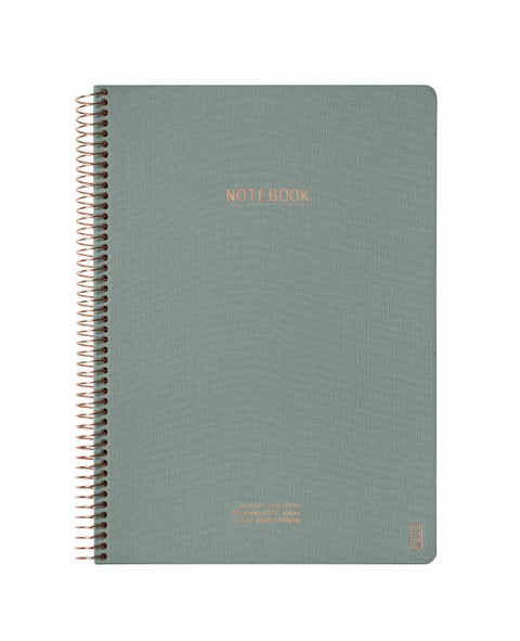 Notatbok m/spiral Kozo premium A4 Aloe Vera