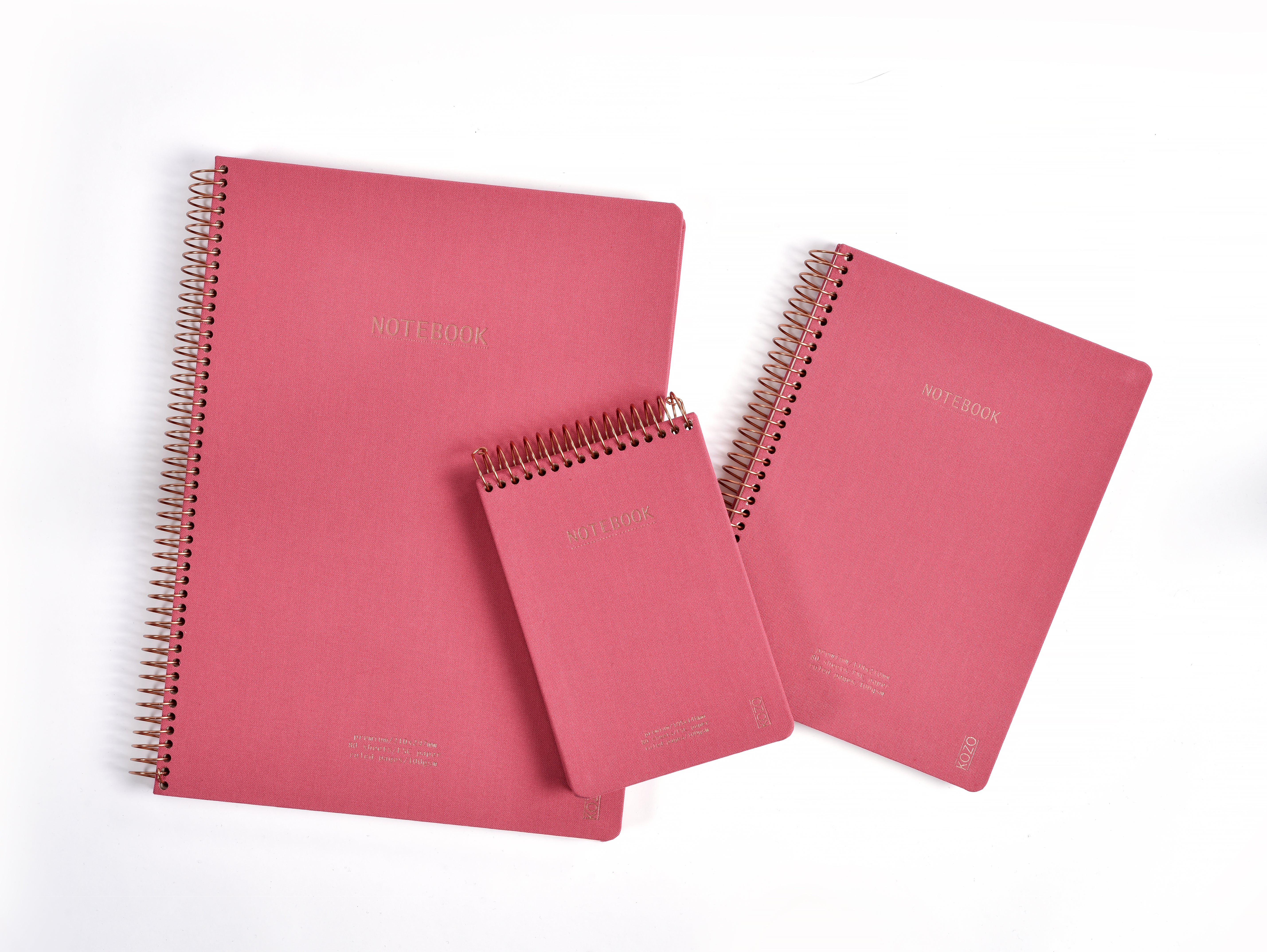 Notatbok m/spiral Kozo Premium A4 Guava Pink