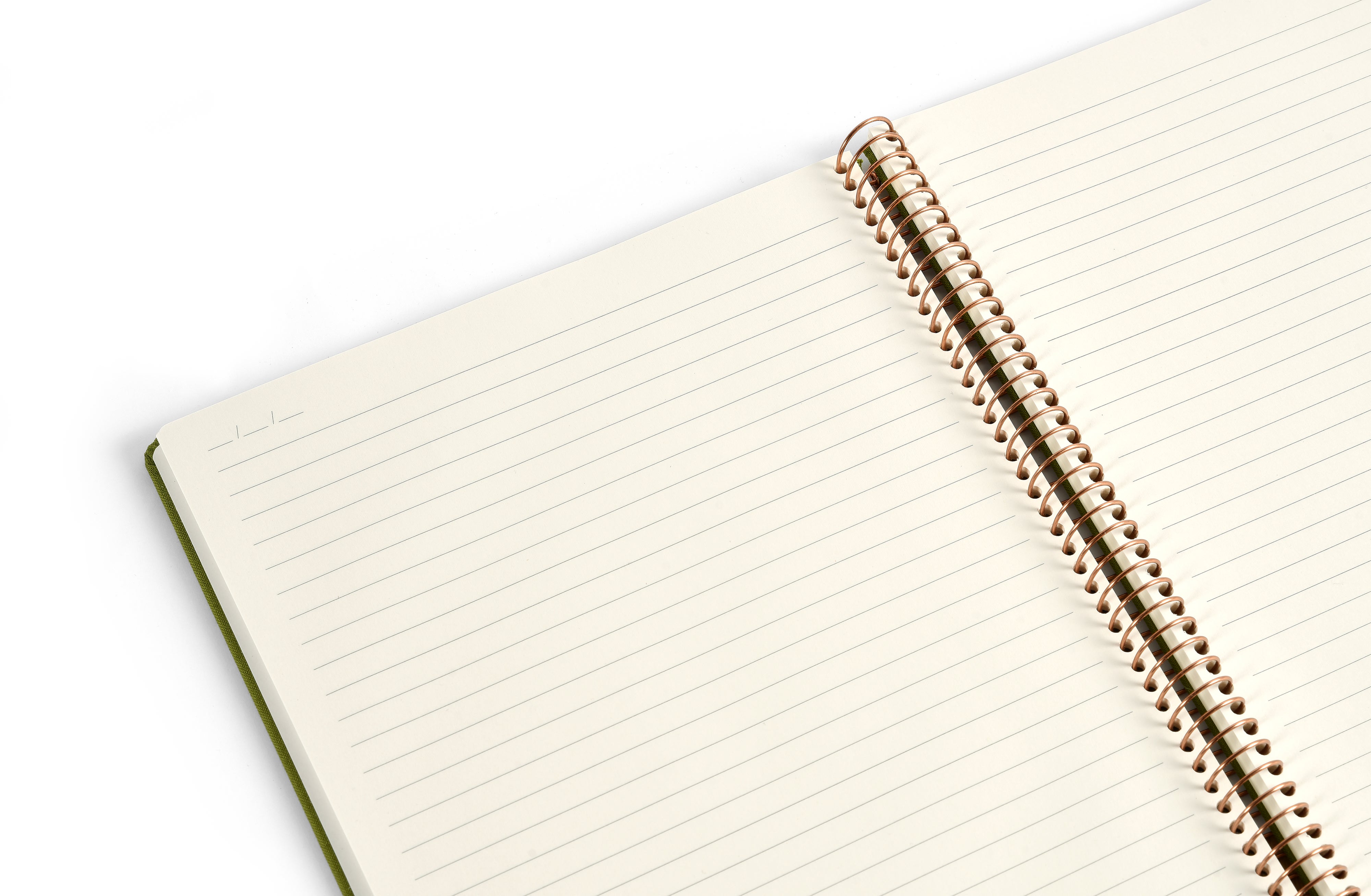 Notatbok m/spiral Kozo Premium A4 Olive Green