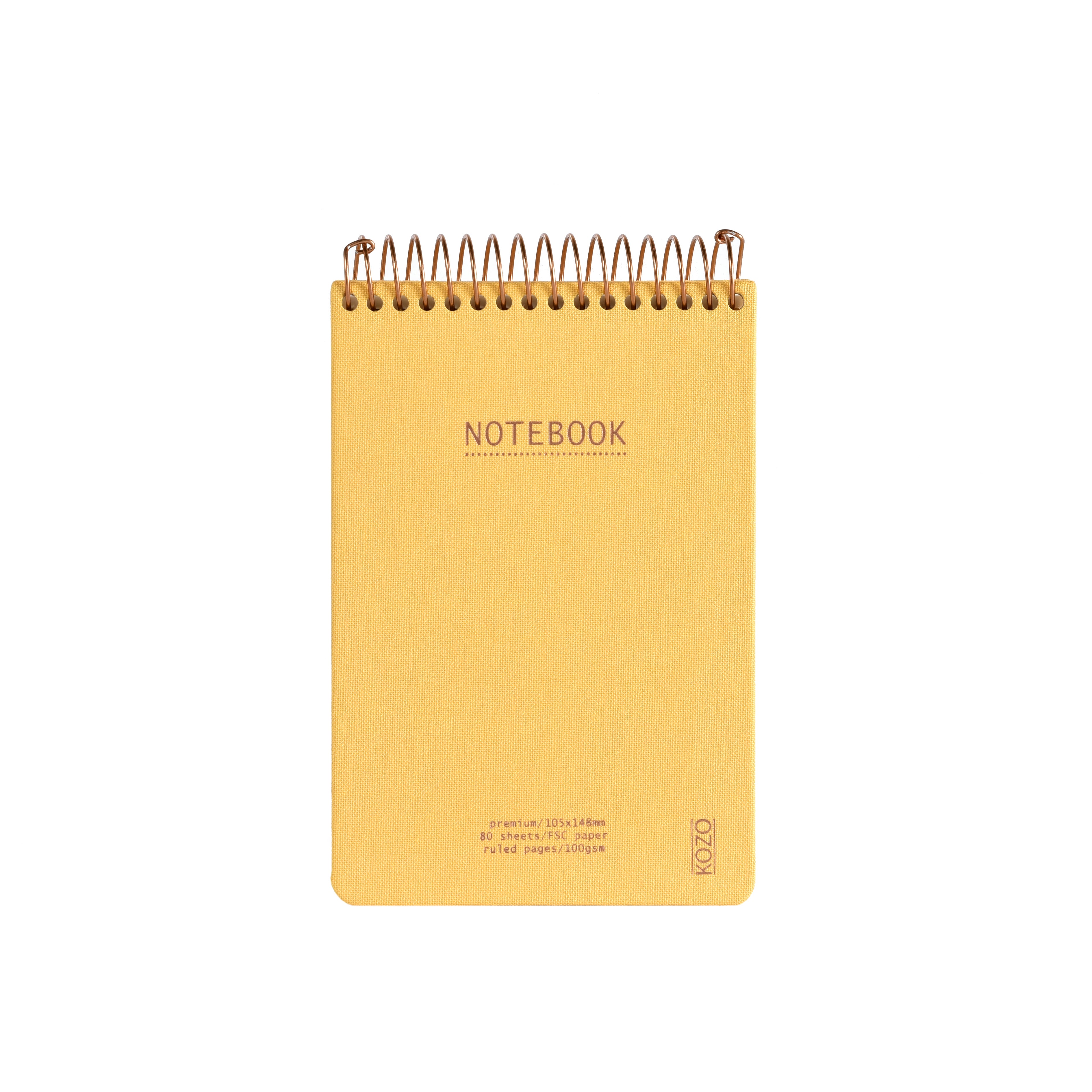 Notatbok m/spiral Kozo Premium A6 Honey