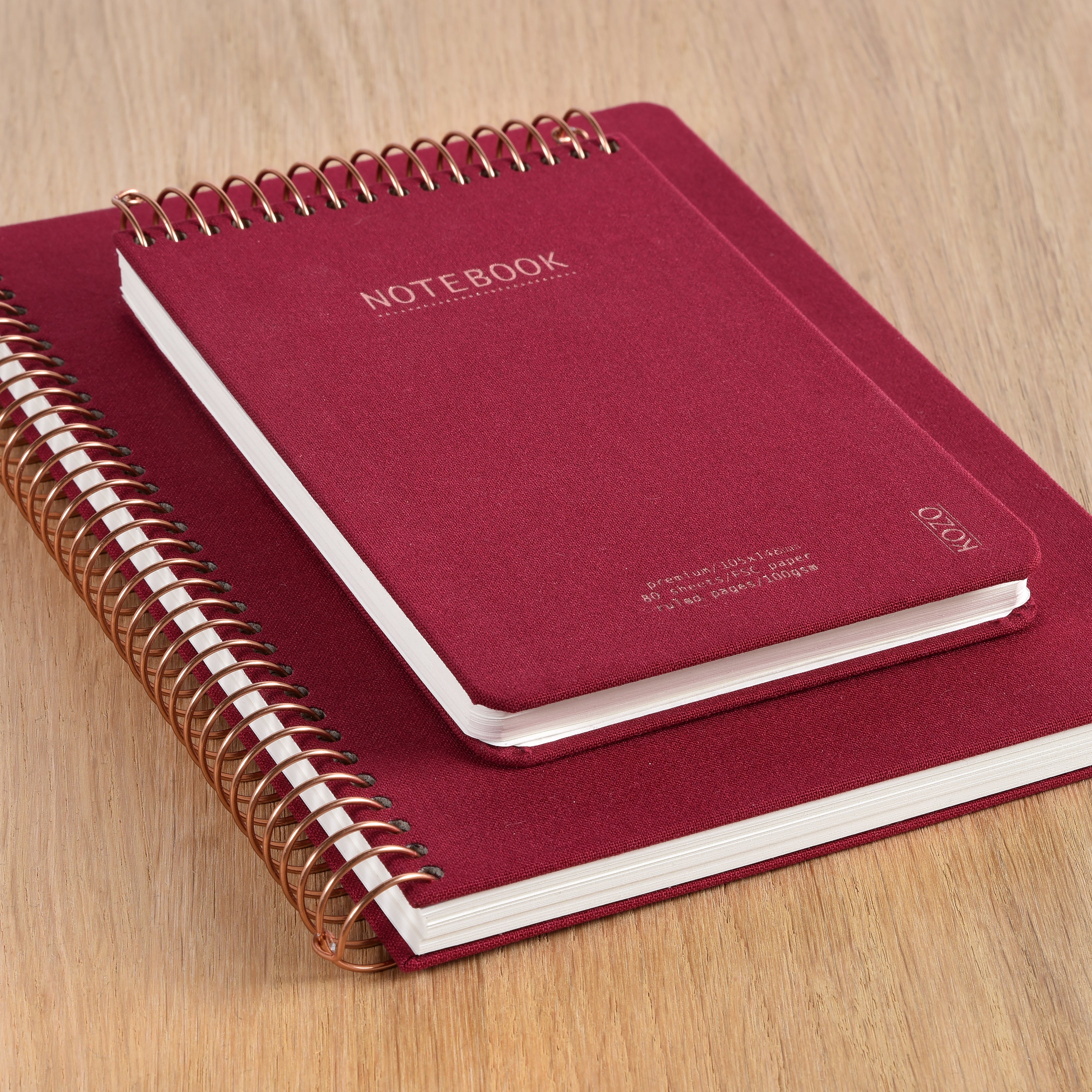 Notatbok m/spiral Kozo Premium A4 Berry