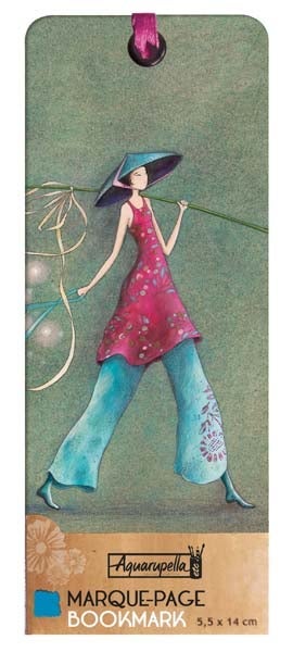 Bokmerke m/fløyelsbånd 55x140 G.Boissonnard oliven