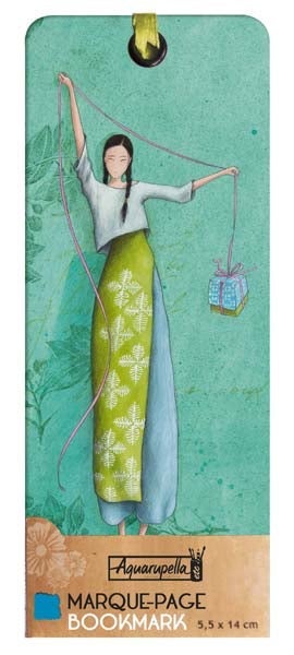 Bokmerke m/fløyelsbånd 55x140 G.Boissonnard grønt