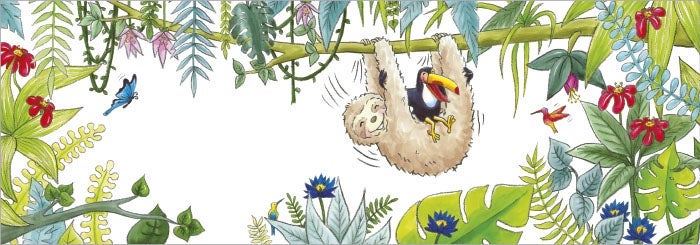 Klaffekort Dovendyr og toucan