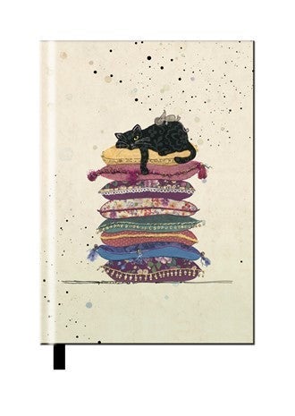 Notisbok A6 innb. katt på puter