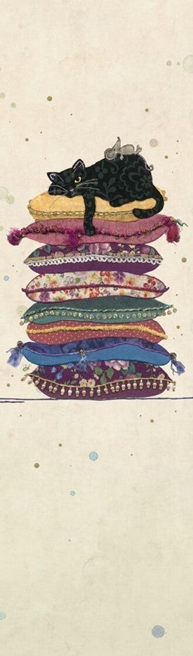 Bokmerke 5x17cm Bug Art motiver katt og mus på put