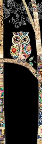 Bokmerke Bug Art dekorert ugle - 5x17cm